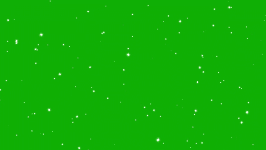 The stars falling on a green background