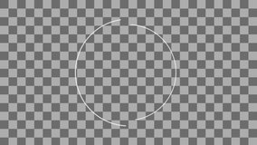 Rotating Circle Border animation on Transparent background. Green Screen. Chroma Key, 4k video.