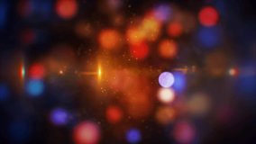 Abstract Optical Motion View Orange Red Blue Shine Blurry Bokeh Circles Light Flare And Sparkle Glitter Background, Seamless Loop - Powered by Shutterstock - Get 15% off with code: PIKWIZARD15