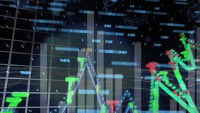 Animation of financial data processing over virus cells. Global business, finances and digital interface concept digitally generated video. - Powered by Shutterstock - Get 15% off with code: PIKWIZARD15