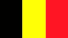 Belgium Flag Colors. 2D Animated transition in vertically on both sides over green screen chroma key for video transition. Seamless looping. 4K UHD.