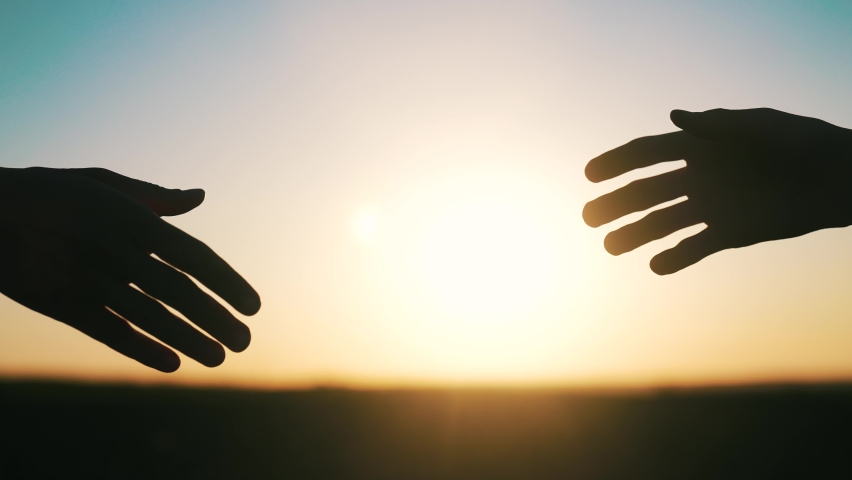 handshake farmers silhouette. agriculture business concept. close-up farmers hands silhouette shaking hands silhouette making a contract agreement. sun farmers negotiations in agriculture business Royalty-Free Stock Footage #1097695521