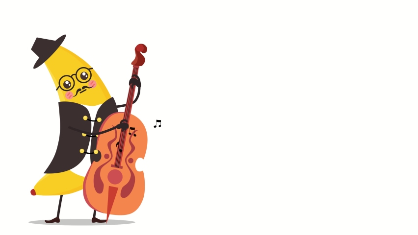 A banana playing with a cello | Shutterstock HD Video #1097695709