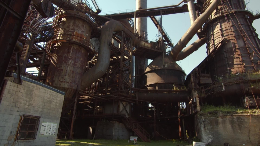 Details of old factory or steel mill Royalty-Free Stock Footage #1097697217