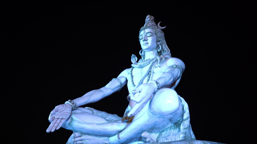 God Shiva Statue in Rishikesh, Uttarakhand, India Royalty-Free Stock Footage #1097702509