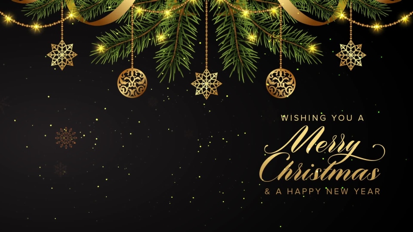 Full HD Merry Christmas and a Happy New Year wishes video with Christmas Tree, lights, and Christmas decorations. 
Ready to use as is or use any video editor to add text, logo, etc