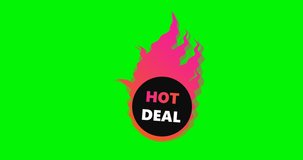 Hot sale animation banner with green screen. Video footage for assets.
