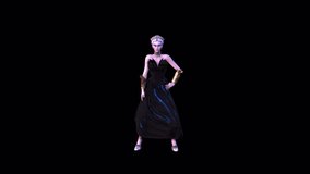 Dark Princess Dance 5 – Halloween Concept, Animation.Full HD 1920×1080. Transparent Alpha Video.