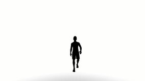 silhouette people walk on white background. silhouette black people walking communicate white screen. design for animation, people standing, isolate, speak, person, human, silhouette body.