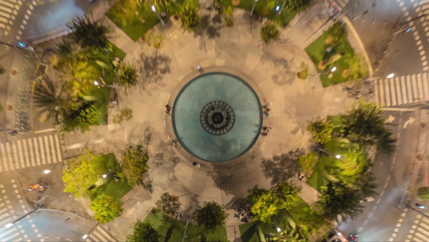 Dizengoff square to tel aviv Skyline night hyperlapse
