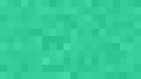 Animated mint green color pixel art loop background. 80s Retro games concept. Squares pixel block pattern background. Abstract textured polygonal background with copy space