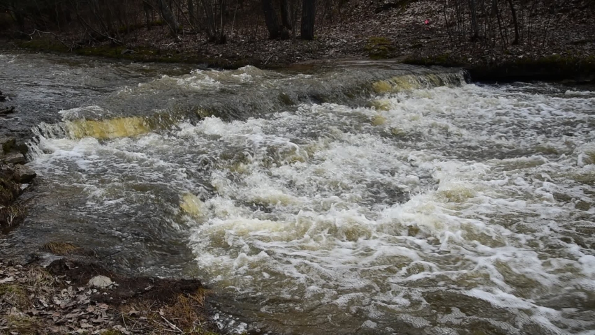 Rushing water over rapids at Baird