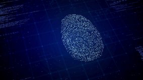 Biometric Data security technology for business, scanning screen of digital fingerprint identity to access privacy data, 3d rendering cybersecurity network database authorization concept animation - Powered by Shutterstock - Get 15% off with code: PIKWIZARD15