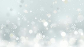 Glitter background with falling snow. Seamless looping video.