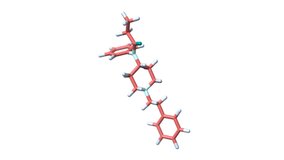 Chemical Structure of Fentanyl Molecule Red - Powered by Shutterstock - Get 15% off with code: PIKWIZARD15