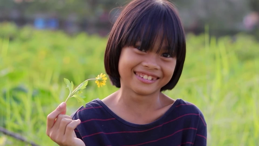Close-up portrait of a little girl