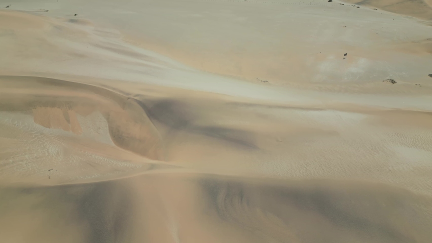 Namibia Desert. Aerial View Sand Dunes near Walvis Bay and Swakopmund. Skeleton Coast. Namibia. Africa.