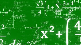 Mathematical formulas. Maths. Scientific and educational concept. Science. Chromakey background. Green screen. - Powered by Shutterstock - Get 15% off with code: PIKWIZARD15