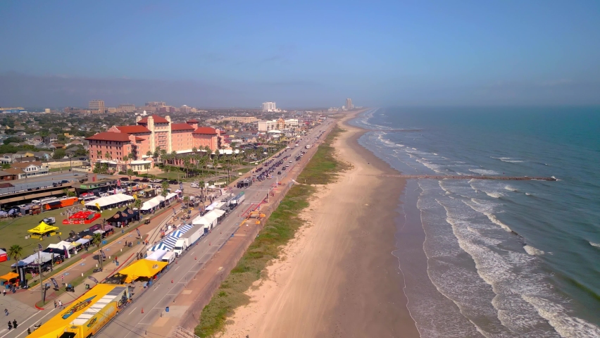 City of Galveston Texas from above - aerial view