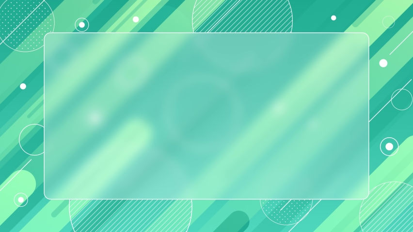 Turquoise green color glass morphism shape animation. Motion graphics for backgrounds that also support vertical screens.