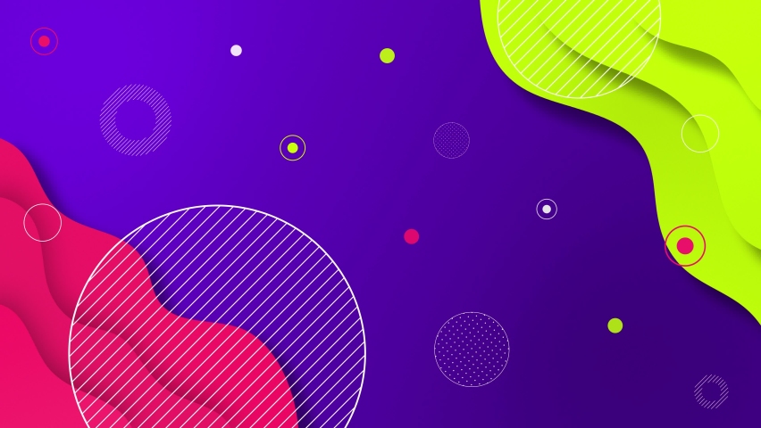 Abstract shape animation in vivid colors. Motion graphics background video with vertical screen support.