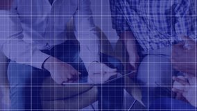 Animation of statistical data processing over diverse group of colleagues discussing at office. Business data technology concept - Powered by Shutterstock - Get 15% off with code: PIKWIZARD15