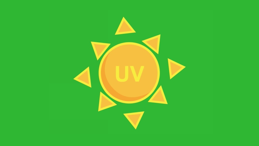 Sun UV Radiation or UV Rays for concept design.  4K seamless loop (Chroma key). Royalty-Free Stock Footage #1097887069