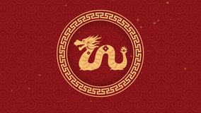 Asian Chinese Traditional Culture Celebration ,2024 Lunar Year of the Dragon Zodiac, Happy Chinese New Year Greeting animation - Powered by Shutterstock - Get 15% off with code: PIKWIZARD15