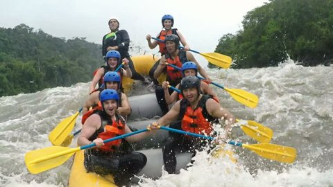 Up And Down On Whitewater Rafting Trip On Class Four Rapids