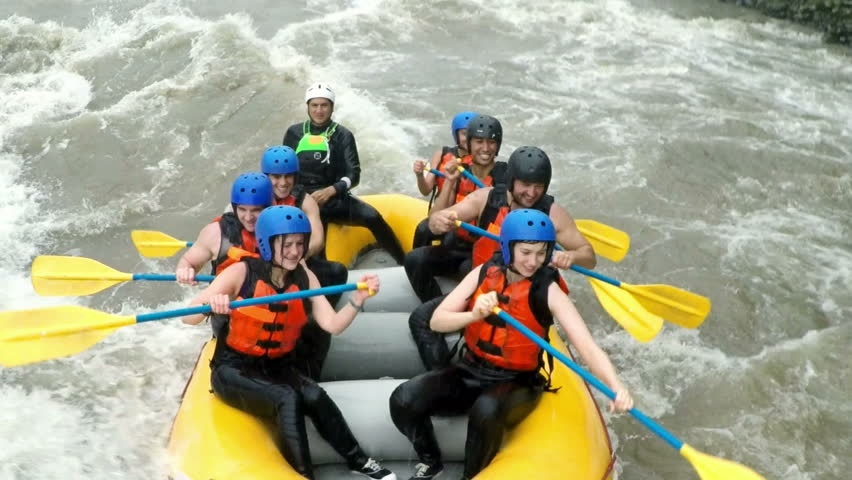 Whitewater Rafting Boat Spinning Around Arkivvideomateriale 100 Royaltyfritt Shutterstock