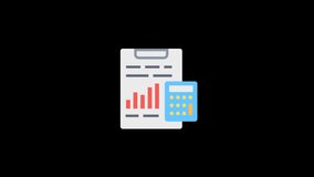 animated accounting  icon of nice animated icons for your videos, explainer video or business videos easy to use with alpha channel just download it