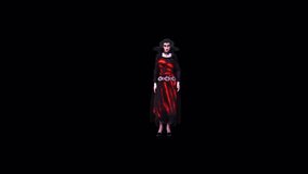 Falefiz Dance Halloween Concept, Animation.Full HD 1920×1080. 18 Second Long.Transparent Alpha Video.