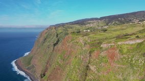 What a beautiful landscape in the north of Madeira in Portugal captured with a drone in 4k.