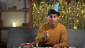 21th birthday. Young man holding balloons golden with number 21 having fun and birthday party at home - Powered by Shutterstock - Get 15% off with code: PIKWIZARD15