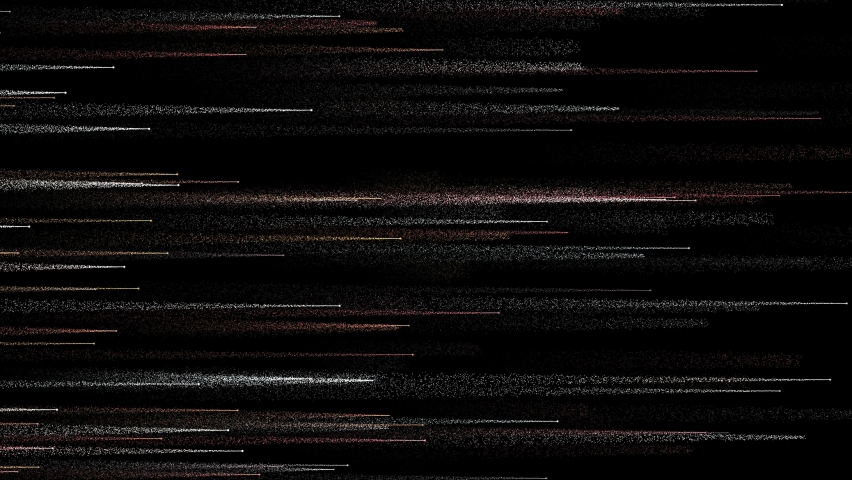 Abstract Luxury Colorful Particle Trails Seamles Loop. Magic Fireworks Line Particle Trails Background 4K. Trails of Colorful Particles Moving From Left to Right. Background for VJLoops, Led Screen