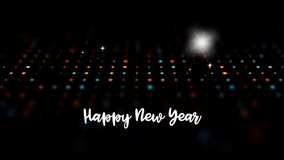 happy new year 2023 video. happy new year 2023 3D text and animated background. 4k resolution