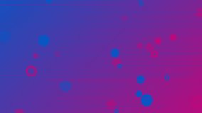 Blue and purple futuristic hi-tech modern abstract background with lines and circles. Seamless looping motion design. Video animation Ultra HD 4K 3840x2160