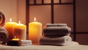 Meditation in spiritual zen scenery, aromatic candles on thermal water. Relaxing floating candles spa and wellness background. Romantic atmosphere mood backdrop. Massage studio therapy preparation. - Powered by Shutterstock - Get 15% off with code: PIKWIZARD15