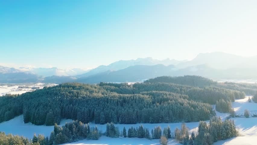 Beautiful winter landscape in the Allgäu