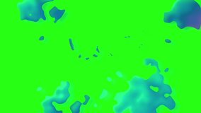 Liquid Transition on greenscreen. 4K animation of dynamic liquid transition with alpha channel