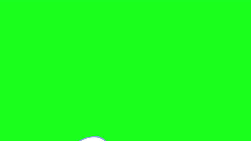 Cartoon cloud transition on a green screen. Cartoon shape transition with key colors. Chroma key Royalty-Free Stock Footage #1098037921