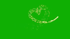 Heart shape formed by glitter particles on green screen background - Powered by Shutterstock - Get 15% off with code: PIKWIZARD15