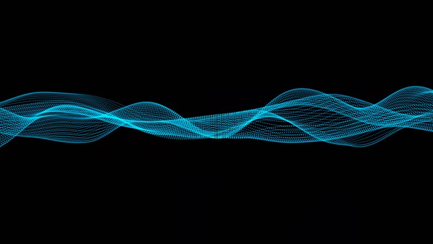 cyan wave lines particles motion digital dynamic isolate geometric lines 