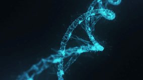 DNA particles background. Abstract DNA 3D animation on dark blue background. 4K plexus dna background. Beautiful abstract loop background. - Powered by Shutterstock - Get 15% off with code: PIKWIZARD15