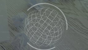 Animation of globe with connections and data processing over businessman writing. Global connections, business, computing and data processing concept digitally generated video. - Powered by Shutterstock - Get 15% off with code: PIKWIZARD15