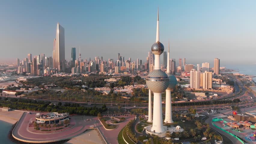 Kuwait City and the City Scape of Kuwait Droneshoot  Royalty-Free Stock Footage #1098100691