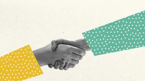 Stop motion, animation. Human hands shaking over light background. Graph going up. Good deal, partnership. Cooperation. Concept of business, teamwork, career development. Conceptual art - Powered by Shutterstock - Get 15% off with code: PIKWIZARD15