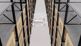 Endless Warehouse Drone Scanning QR Codes III, Animation.Full HD 1920×1080. 08 Second Long. - Powered by Shutterstock - Get 15% off with code: PIKWIZARD15