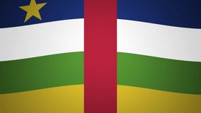 Central African Republic Waving Flag Looping Animation Background