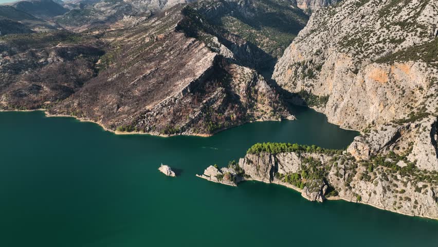 Landscape of Green canyon. Aerial View 4K.